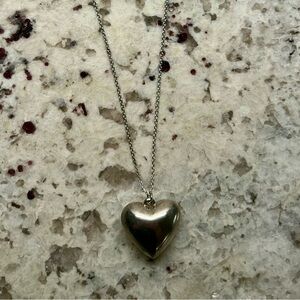 Silver Heart Pendant Necklace